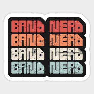 Retro 70s BAND NERD Sticker